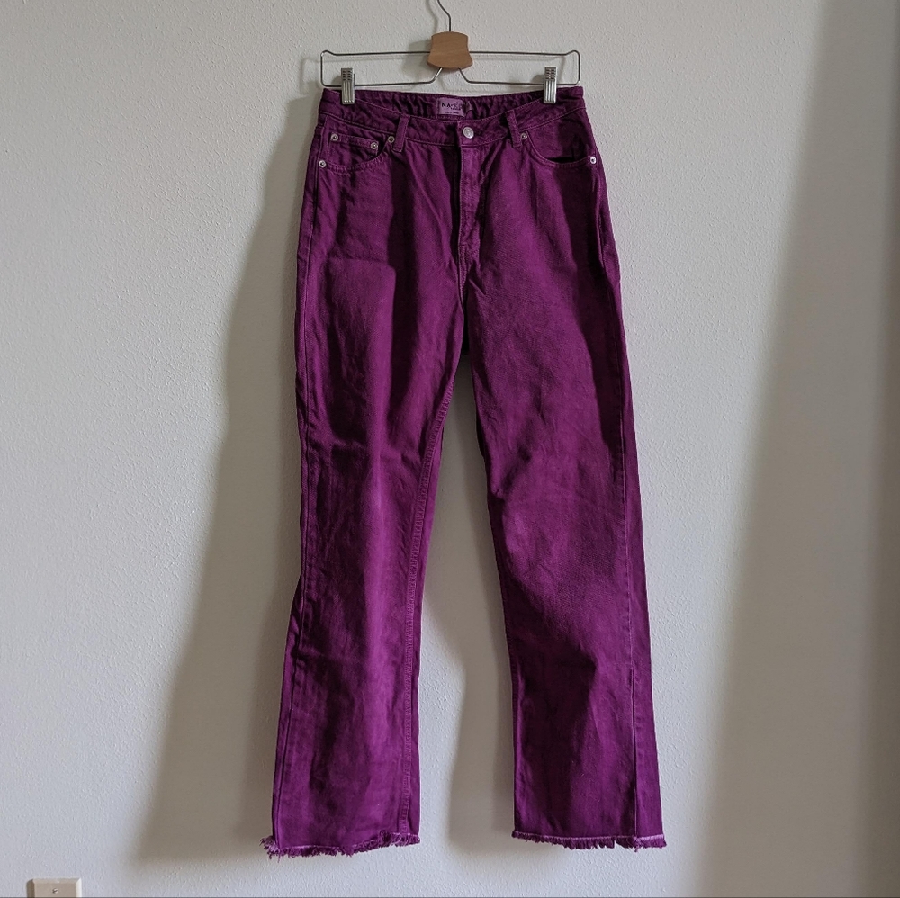 Reborn Purple Straight Leg Jeans Vibrant Denim